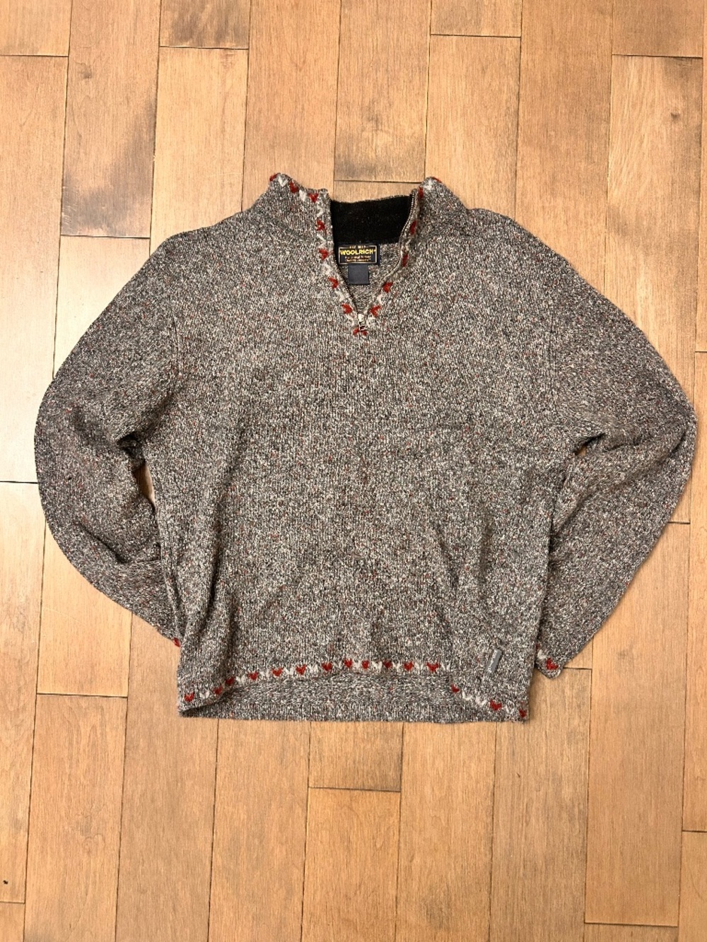 Vintage Woolrich Wool Blend Quarter-Zip Sweater